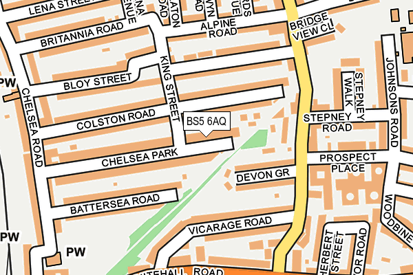 BS5 6AQ map - OS OpenMap – Local (Ordnance Survey)