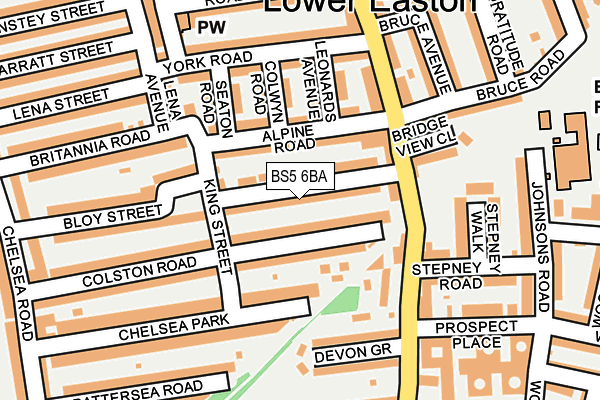 BS5 6BA map - OS OpenMap – Local (Ordnance Survey)
