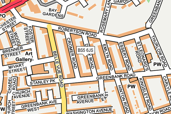 BS5 6JS map - OS OpenMap – Local (Ordnance Survey)