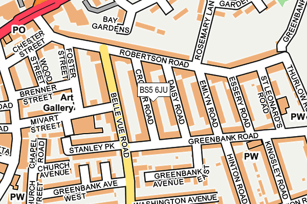 BS5 6JU map - OS OpenMap – Local (Ordnance Survey)