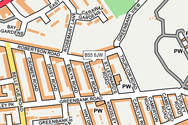 BS5 6JW map - OS OpenMap – Local (Ordnance Survey)
