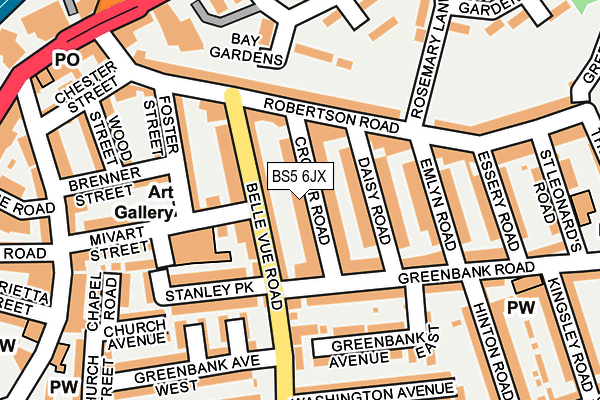 BS5 6JX map - OS OpenMap – Local (Ordnance Survey)