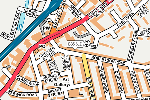BS5 6JZ map - OS OpenMap – Local (Ordnance Survey)