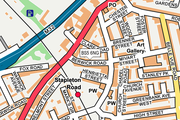 BS5 6NG map - OS OpenMap – Local (Ordnance Survey)