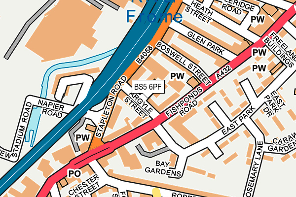 BS5 6PF map - OS OpenMap – Local (Ordnance Survey)