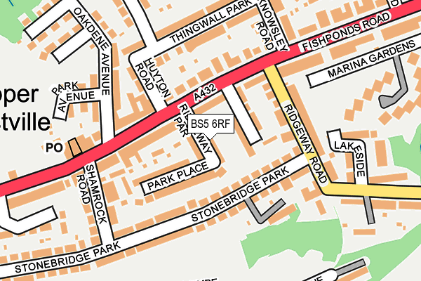 BS5 6RF map - OS OpenMap – Local (Ordnance Survey)