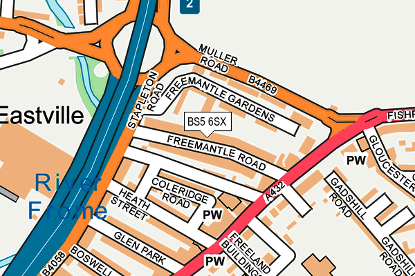 Map of 6 FREEMANTLE ROAD LIMITED at local scale