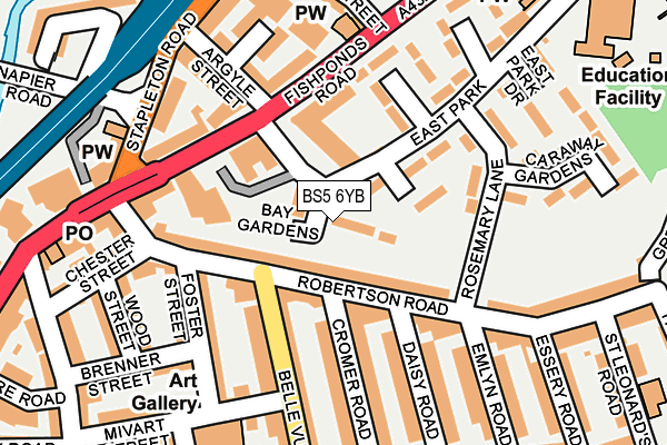 BS5 6YB map - OS OpenMap – Local (Ordnance Survey)