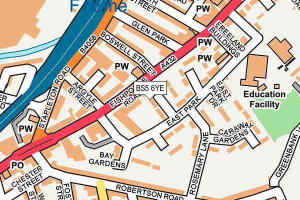 BS5 6YE map - OS OpenMap – Local (Ordnance Survey)