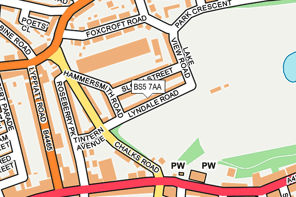 BS5 7AA map - OS OpenMap – Local (Ordnance Survey)