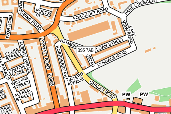 BS5 7AB map - OS OpenMap – Local (Ordnance Survey)