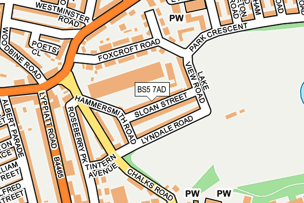 BS5 7AD map - OS OpenMap – Local (Ordnance Survey)