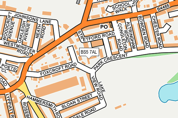 BS5 7AL map - OS OpenMap – Local (Ordnance Survey)