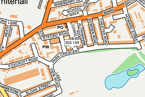 BS5 7AR map - OS OpenMap – Local (Ordnance Survey)