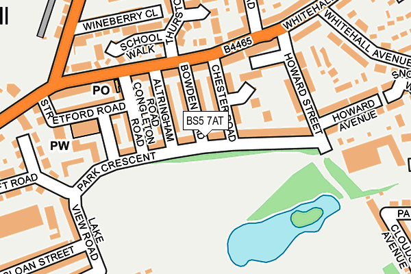 BS5 7AT map - OS OpenMap – Local (Ordnance Survey)