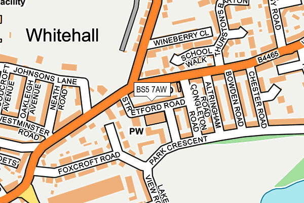 BS5 7AW map - OS OpenMap – Local (Ordnance Survey)