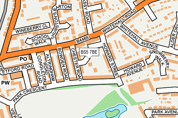 BS5 7BE map - OS OpenMap – Local (Ordnance Survey)