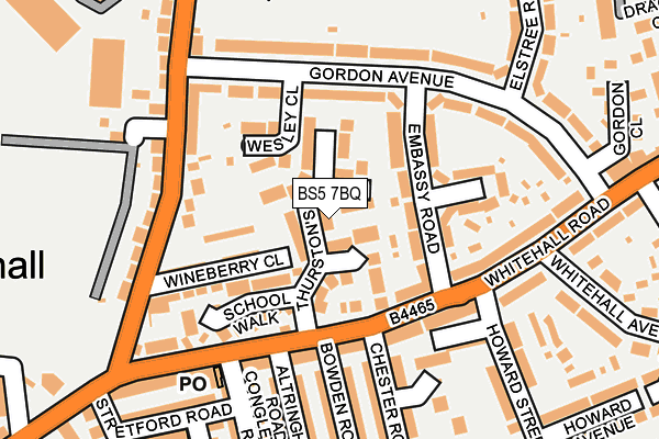 BS5 7BQ map - OS OpenMap – Local (Ordnance Survey)