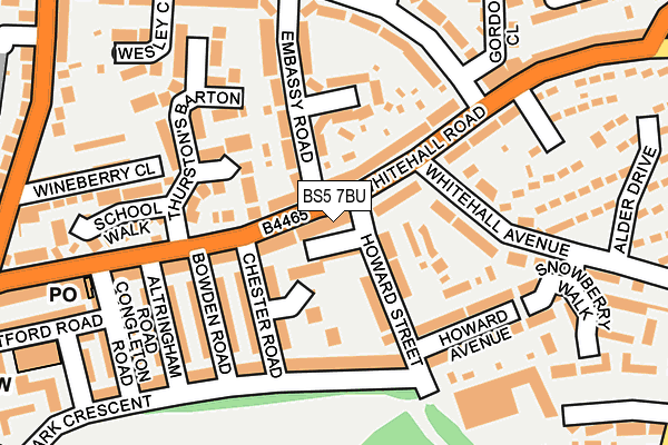 BS5 7BU map - OS OpenMap – Local (Ordnance Survey)