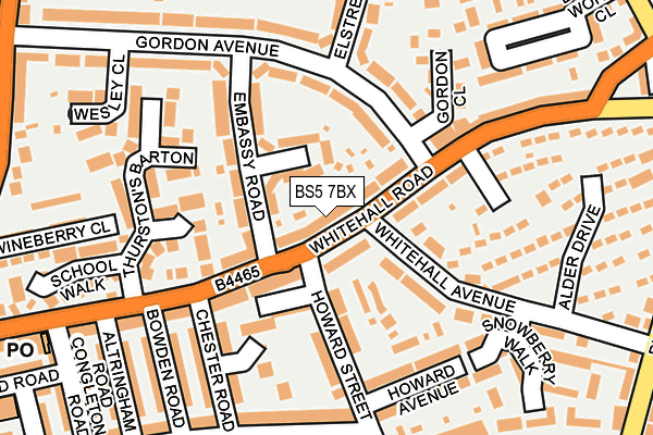 BS5 7BX map - OS OpenMap – Local (Ordnance Survey)