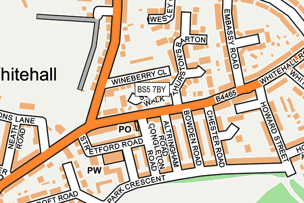 BS5 7BY map - OS OpenMap – Local (Ordnance Survey)
