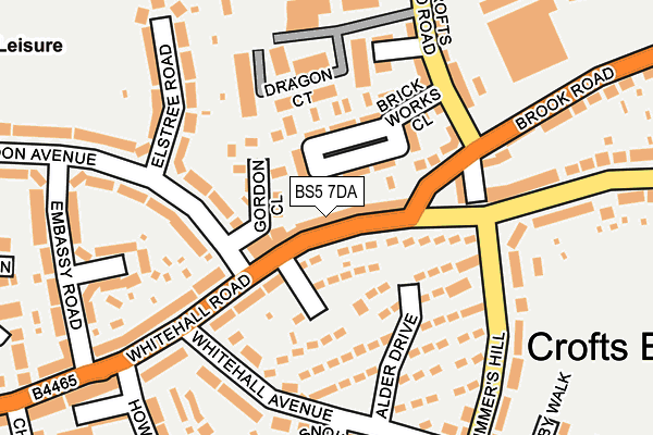 BS5 7DA map - OS OpenMap – Local (Ordnance Survey)