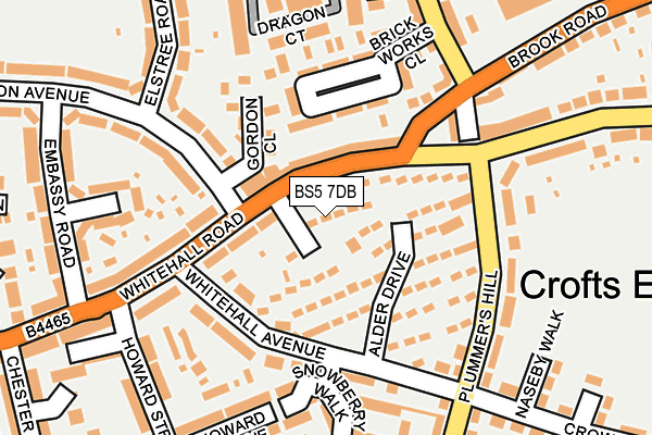 BS5 7DB map - OS OpenMap – Local (Ordnance Survey)