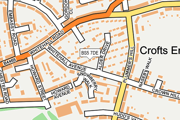 BS5 7DE map - OS OpenMap – Local (Ordnance Survey)
