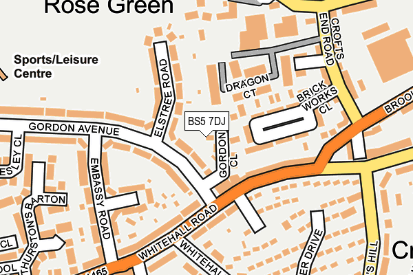 BS5 7DJ map - OS OpenMap – Local (Ordnance Survey)