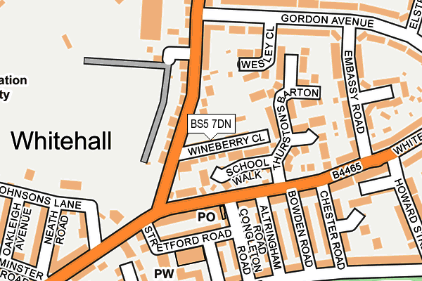 BS5 7DN map - OS OpenMap – Local (Ordnance Survey)