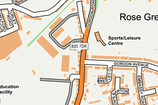 BS5 7DR map - OS OpenMap – Local (Ordnance Survey)