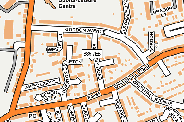 BS5 7EB map - OS OpenMap – Local (Ordnance Survey)