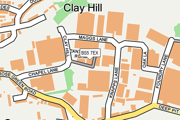 BS5 7EX map - OS OpenMap – Local (Ordnance Survey)