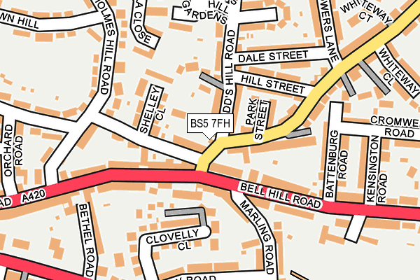 BS5 7FH map - OS OpenMap – Local (Ordnance Survey)