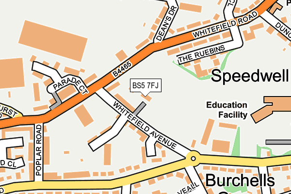 BS5 7FJ map - OS OpenMap – Local (Ordnance Survey)