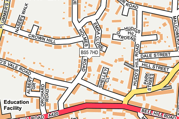 BS5 7HD map - OS OpenMap – Local (Ordnance Survey)