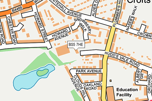 BS5 7HE map - OS OpenMap – Local (Ordnance Survey)