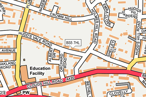 BS5 7HL map - OS OpenMap – Local (Ordnance Survey)