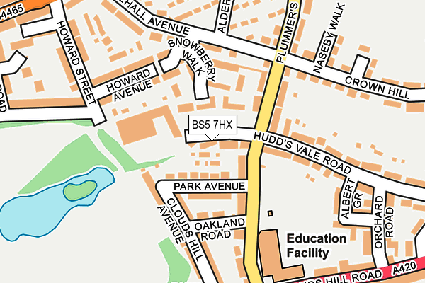 BS5 7HX map - OS OpenMap – Local (Ordnance Survey)