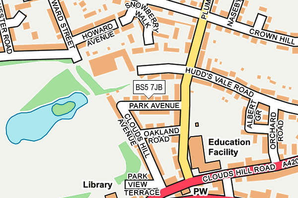 BS5 7JB map - OS OpenMap – Local (Ordnance Survey)