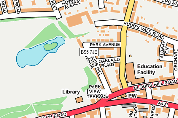 BS5 7JE map - OS OpenMap – Local (Ordnance Survey)