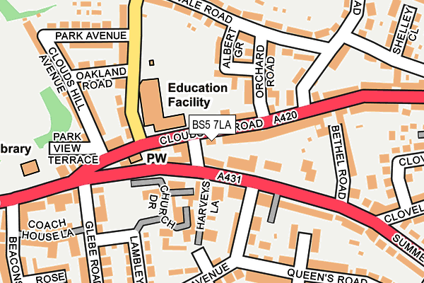 BS5 7LA map - OS OpenMap – Local (Ordnance Survey)