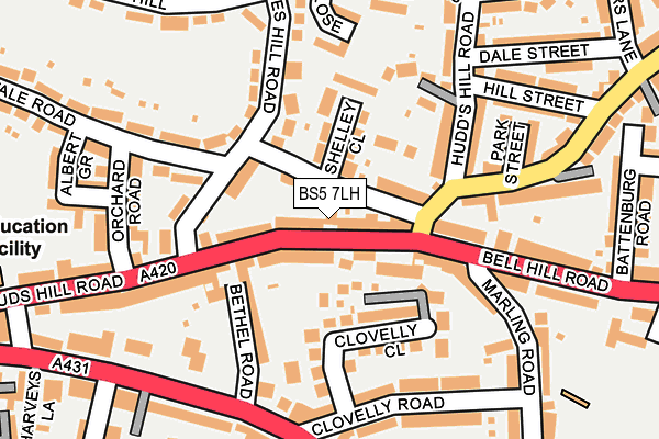 BS5 7LH map - OS OpenMap – Local (Ordnance Survey)