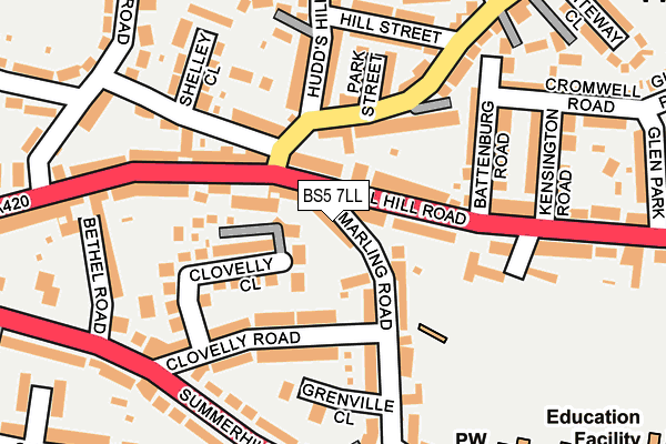 BS5 7LL map - OS OpenMap – Local (Ordnance Survey)