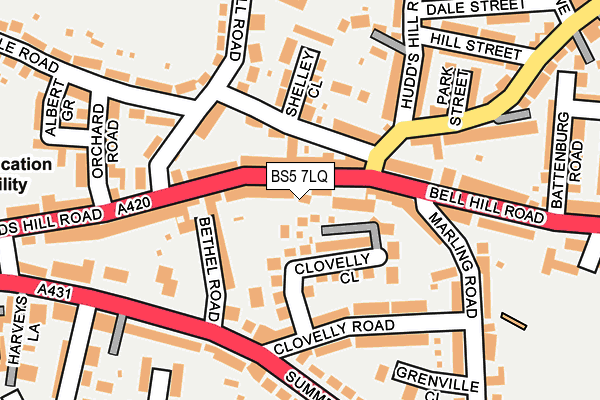 BS5 7LQ map - OS OpenMap – Local (Ordnance Survey)