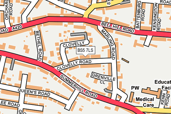 BS5 7LS map - OS OpenMap – Local (Ordnance Survey)