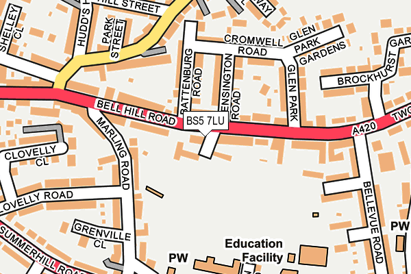 BS5 7LU map - OS OpenMap – Local (Ordnance Survey)