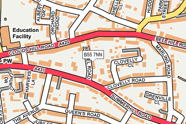 BS5 7NN map - OS OpenMap – Local (Ordnance Survey)