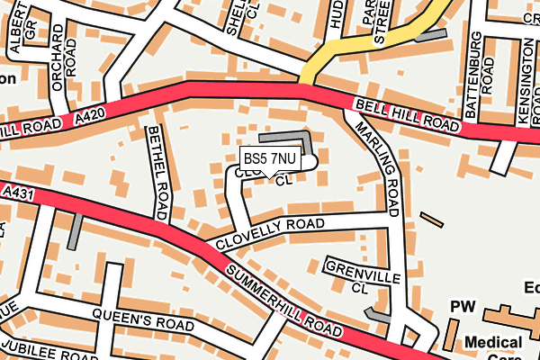 BS5 7NU map - OS OpenMap – Local (Ordnance Survey)