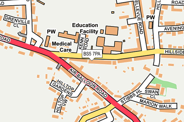 BS5 7PA map - OS OpenMap – Local (Ordnance Survey)